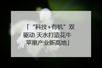 “科技+有机”双驱动 天水打造花牛苹果产业新高地