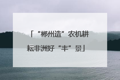 “郴州造”农机耕耘非洲好“丰”景