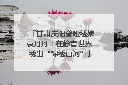 甘肃庆阳聋哑绣娘袁丹丹：在静音世界绣出“锦绣山河”