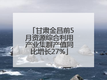 甘肃金昌前5月资源综合利用产业集群产值同比增长27%
