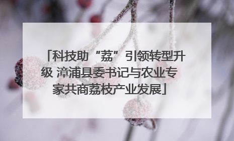 科技助“荔”引领转型升级 漳浦县委书记与农业专家共商荔枝产业发展
