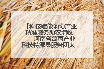 科技赋能葡萄产业 精准服务助农增收——河南省葡萄产业科技特派员服务团太康县科技服务纪实