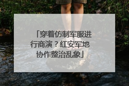 穿着仿制军服进行商演？红安军地协作整治乱象