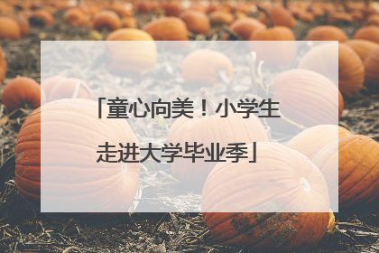 童心向美！小学生走进大学毕业季