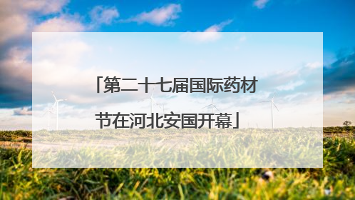 第二十七届国际药材节在河北安国开幕