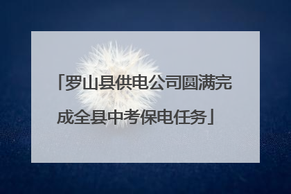罗山县供电公司圆满完成全县中考保电任务