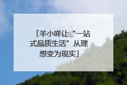羊小咩让“一站式品质生活”从理想变为现实