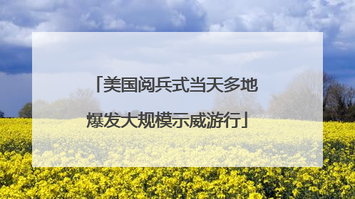 美国阅兵式当天多地爆发大规模示威游行