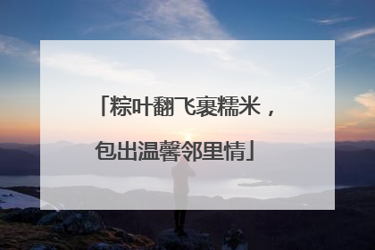 粽叶翻飞裹糯米，包出温馨邻里情