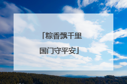 粽香飘千里 国门守平安