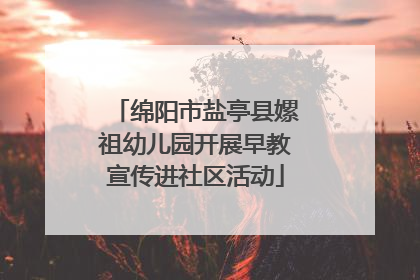 绵阳市盐亭县嫘祖幼儿园开展早教宣传进社区活动