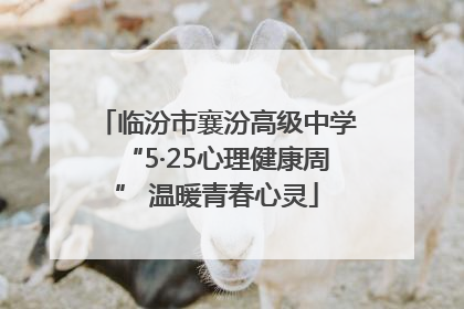 临汾市襄汾高级中学“5·25心理健康周” 温暖青春心灵