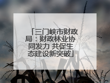三门峡市财政局：财政林业协同发力 共促生态建设新突破