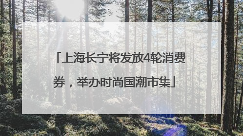 上海长宁将发放4轮消费券,举办时尚国潮市集