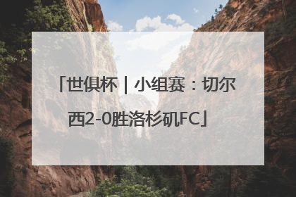 世俱杯｜小组赛：切尔西2-0胜洛杉矶FC