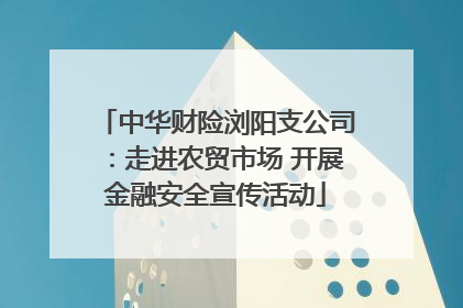 中华财险浏阳支公司：走进农贸市场 开展金融安全宣传活动