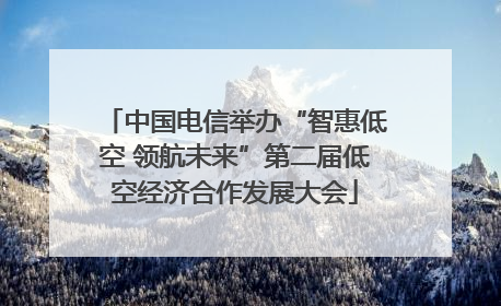 中国电信举办“智惠低空 领航未来”第二届低空经济合作发展大会