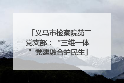 义马市检察院第二党支部：“三维一体”党建融合护民生