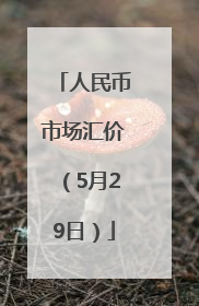 人民币市场汇价（5月29日）