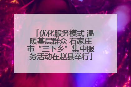 优化服务模式 温暖基层群众 石家庄市“三下乡”集中服务活动在赵县举行