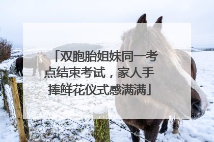 双胞胎姐妹同一考点结束考试，家人手捧鲜花仪式感满满