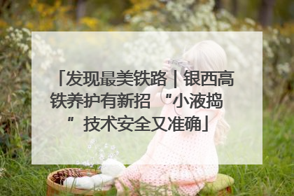 发现最美铁路｜银西高铁养护有新招 “小液捣”技术安全又准确