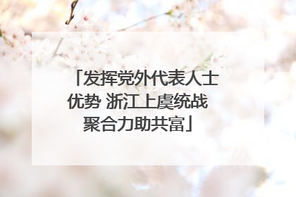 发挥党外代表人士优势 浙江上虞统战聚合力助共富
