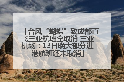 台风“蝴蝶”致成都直飞三亚航班全取消 三亚机场：13日晚大部分进港航班还未取消