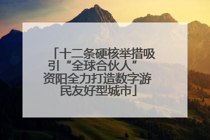 十二条硬核举措吸引“全球合伙人” 资阳全力打造数字游民友好型城市