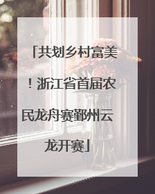 共划乡村富美！浙江省首届农民龙舟赛鄞州云龙开赛