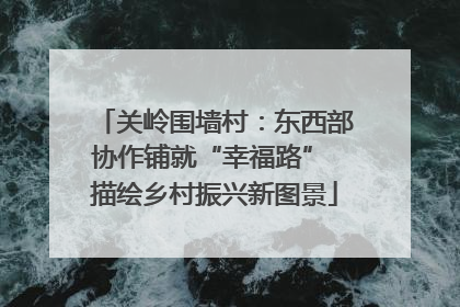 关岭围墙村：东西部协作铺就“幸福路” 描绘乡村振兴新图景