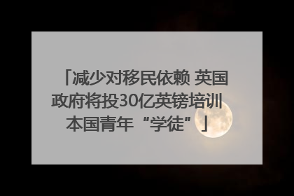 减少对移民依赖 英国政府将投30亿英镑培训本国青年“学徒”