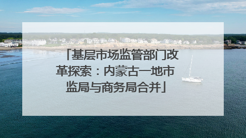 基层市场监管部门改革探索：内蒙古一地市监局与商务局合并