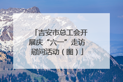 吉安市总工会开展庆“六一”走访慰问活动（图）