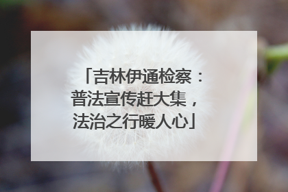 吉林伊通检察：普法宣传赶大集，法治之行暖人心