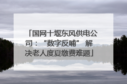 国网十堰东风供电公司：“数字反哺” 解决老人度夏缴费难题