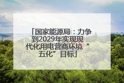 国家能源局：力争到2029年实现现代化用电营商环境“五化”目标