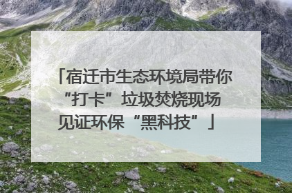 宿迁市生态环境局带你“打卡”垃圾焚烧现场 见证环保“黑科技”