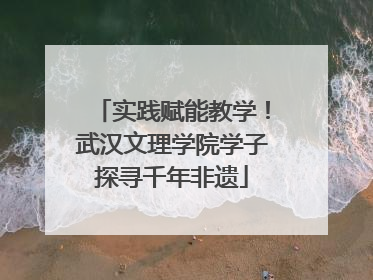 实践赋能教学！武汉文理学院学子探寻千年非遗