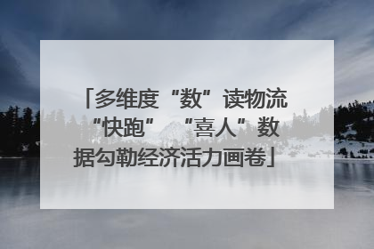多维度“数”读物流“快跑” “喜人”数据勾勒经济活力画卷