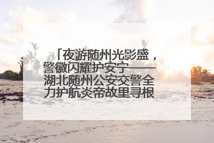 夜游随州光影盛，警徽闪耀护安宁——湖北随州公安交警全力护航炎帝故里寻根节夜游活动侧记