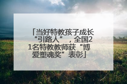 当好特教孩子成长“引路人”，全国21名特教教师获“博爱塑魂奖”表彰