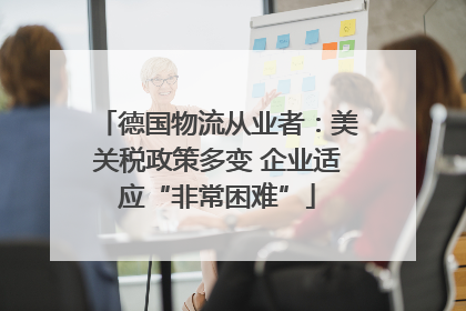 德国物流从业者：美关税政策多变 企业适应“非常困难”