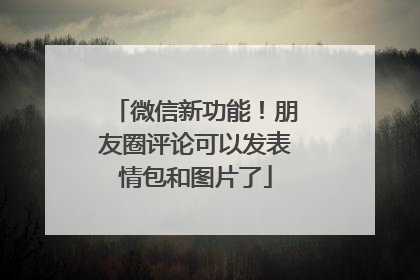 微信新功能！朋友圈评论可以发表情包和图片了