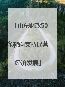 山东财政50条靶向支持民营经济发展