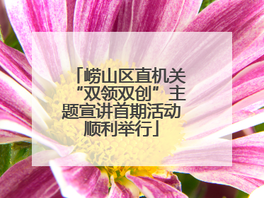 崂山区直机关“双领双创”主题宣讲首期活动顺利举行
