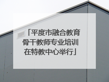 平度市融合教育骨干教师专业培训在特教中心举行