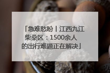 急难愁盼丨江西九江柴桑区：1500余人的出行难题正在解决