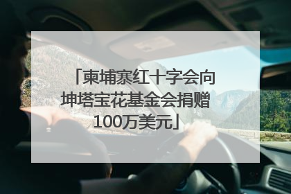柬埔寨红十字会向坤塔宝花基金会捐赠100万美元