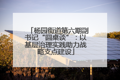 杨园街道第六期副书记“圆桌谈”：以基层治理实践助力战略支点建设